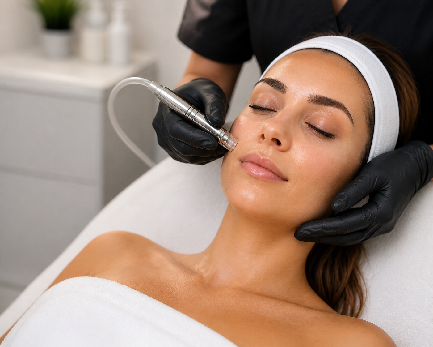 Microdermabrasion with Red Light Therapy
